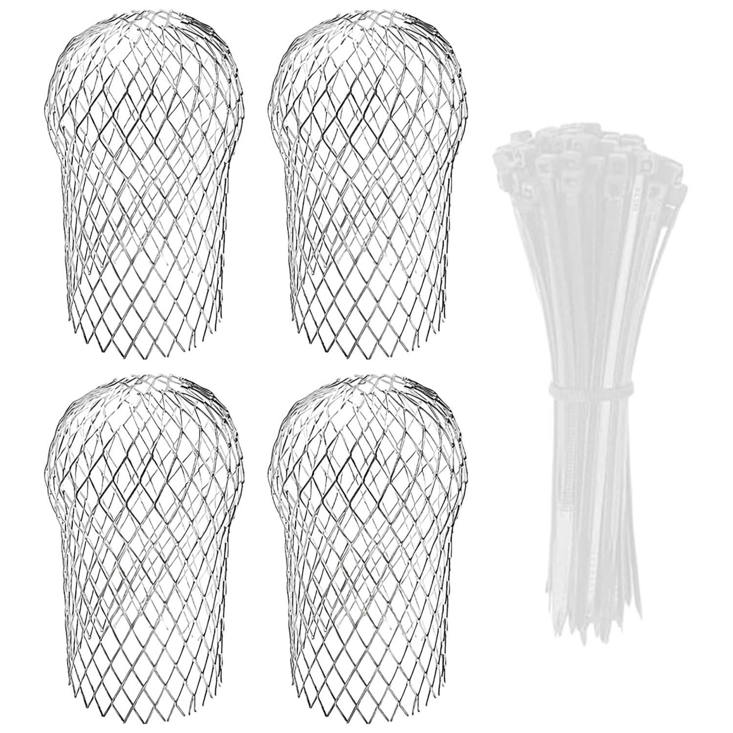 Tharvolex 4 Pcs Aluminum Gutter Guards with Cable Ties, product photo