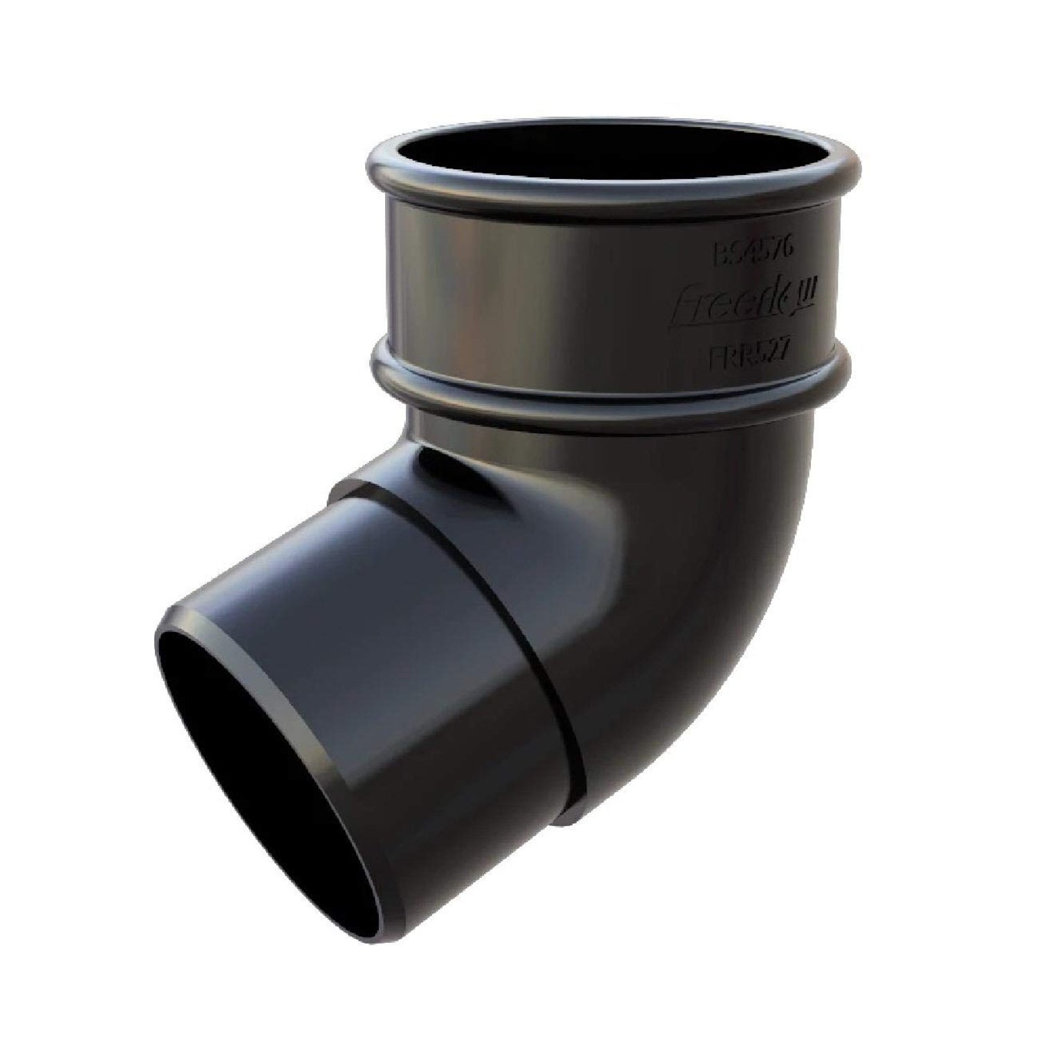 Freeflow Black Round Downpipe 112.5 Degree Offset Bend, product photo