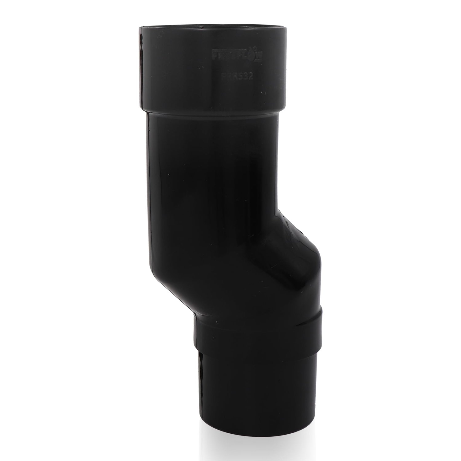 Freeflow Black Round Downpipe Offset Mini Bend UV-Resistant, product photo