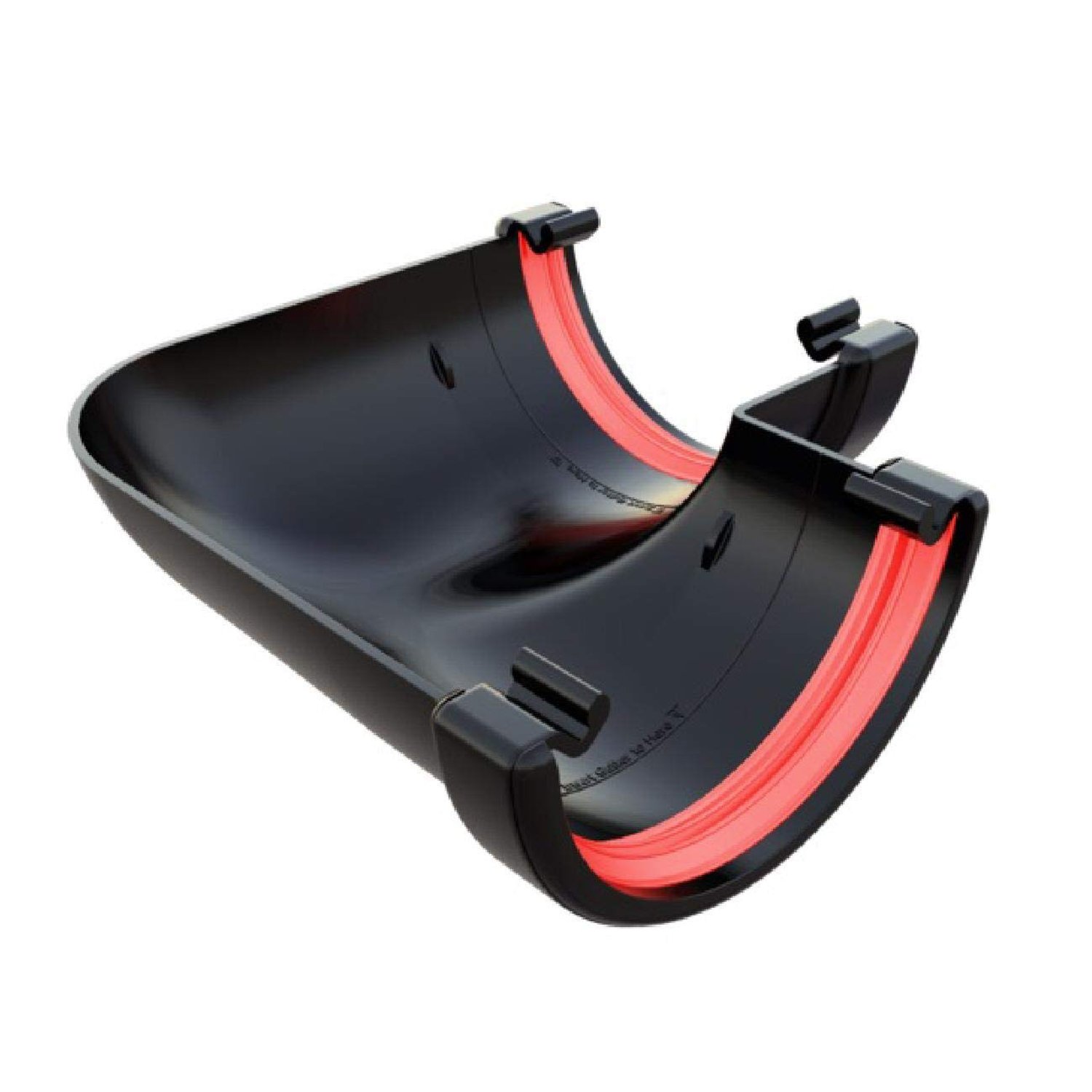 Freeflow Black Round Gutter 90 Degree Angle Joint, product photo