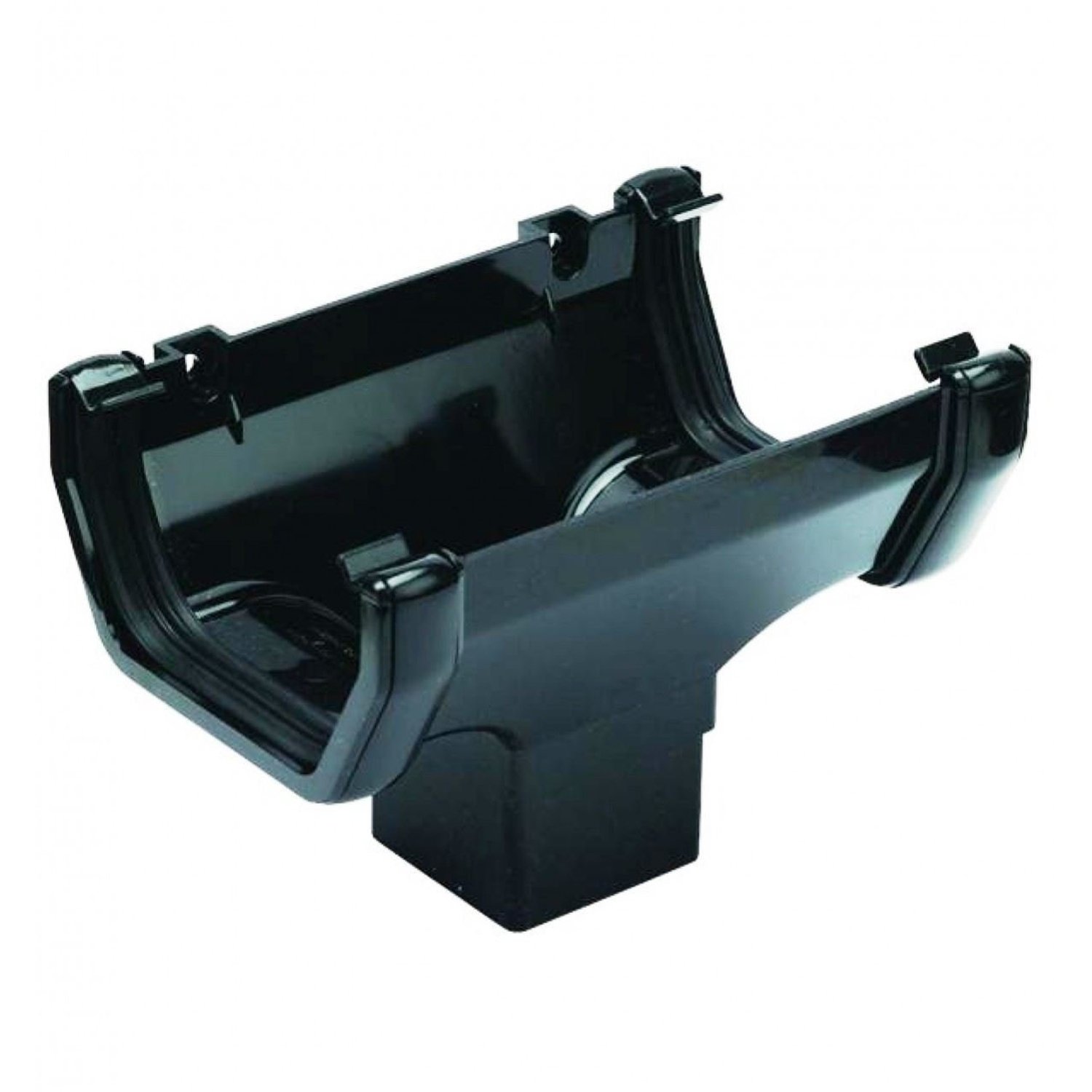 FloPlast 114mm Square Gutter Running Outlet, product photo