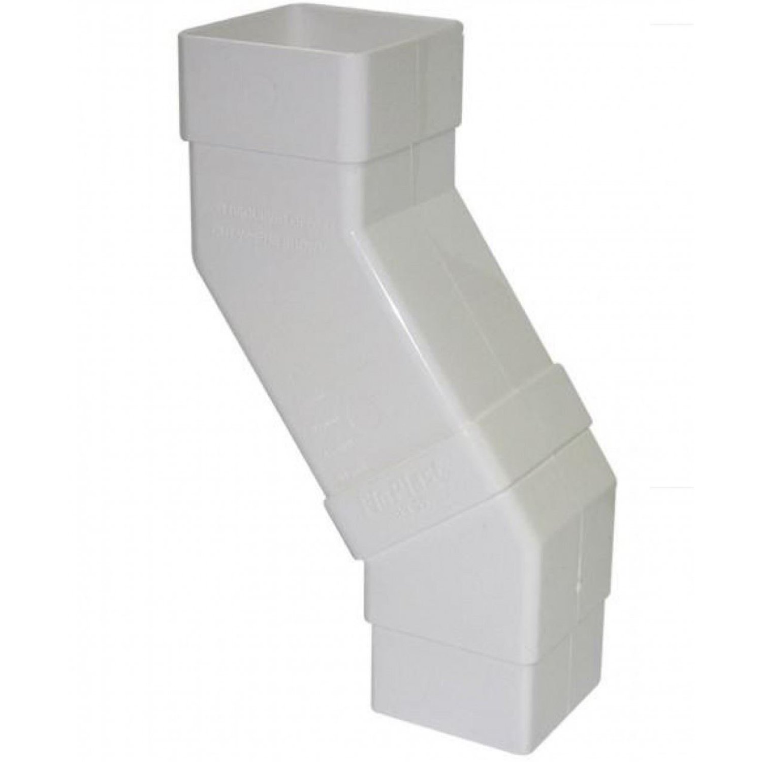 FloPlast 65mm Square Downpipe Adjustable Offset Bend, product photo