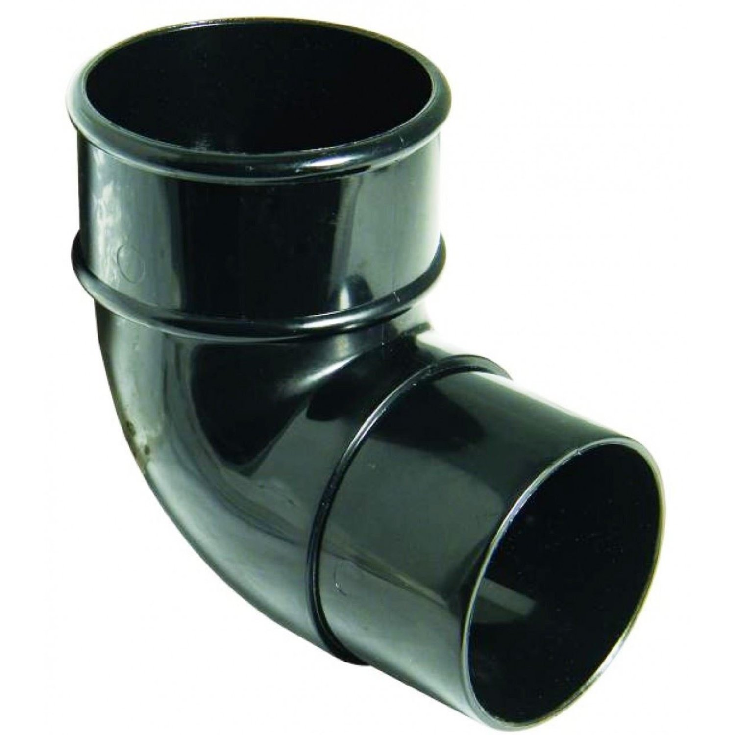 FloPlast 68mm Round Gutter Pipe 92.5 Degree Offset Bend, product photo