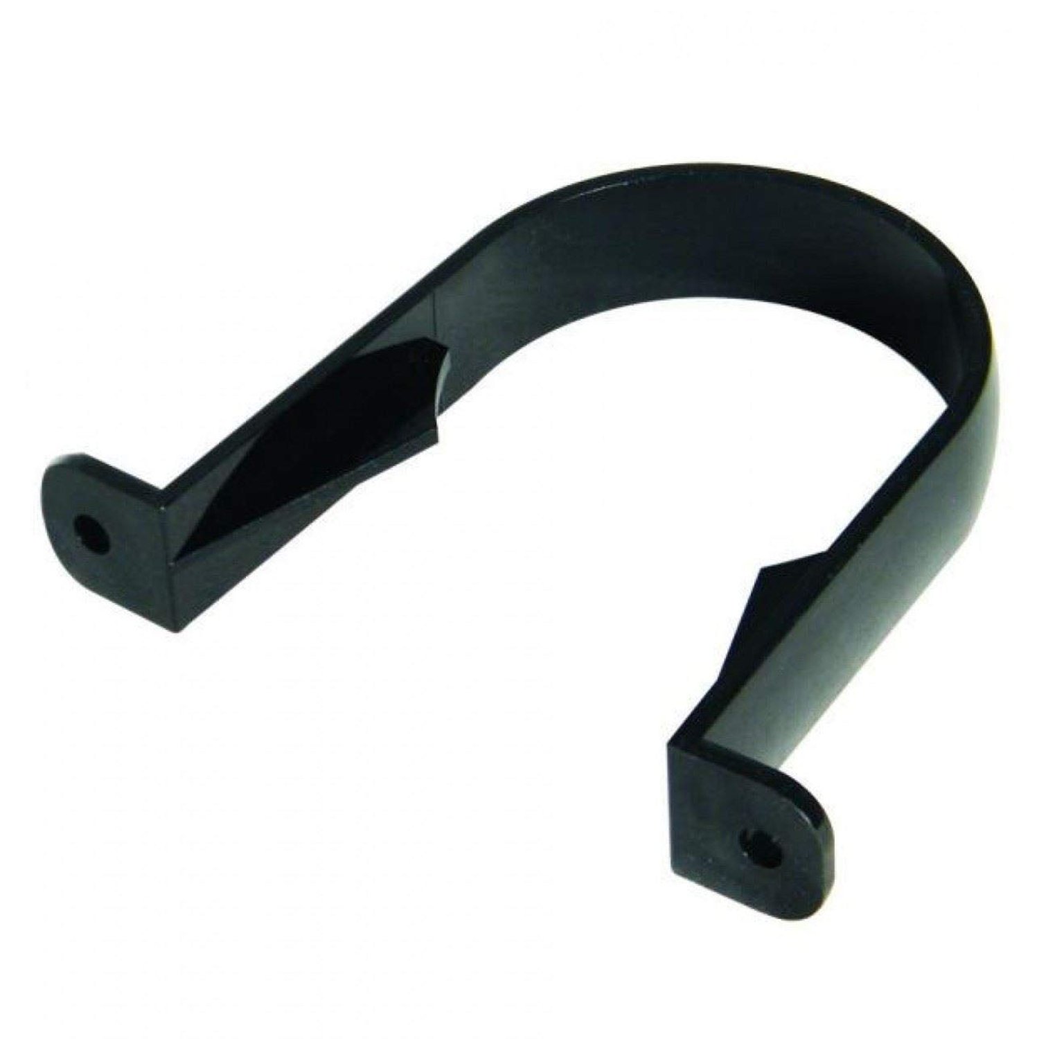 FloPlast Black 68mm Round Gutter Pipe Clip, Black, Bag of 5, product photo