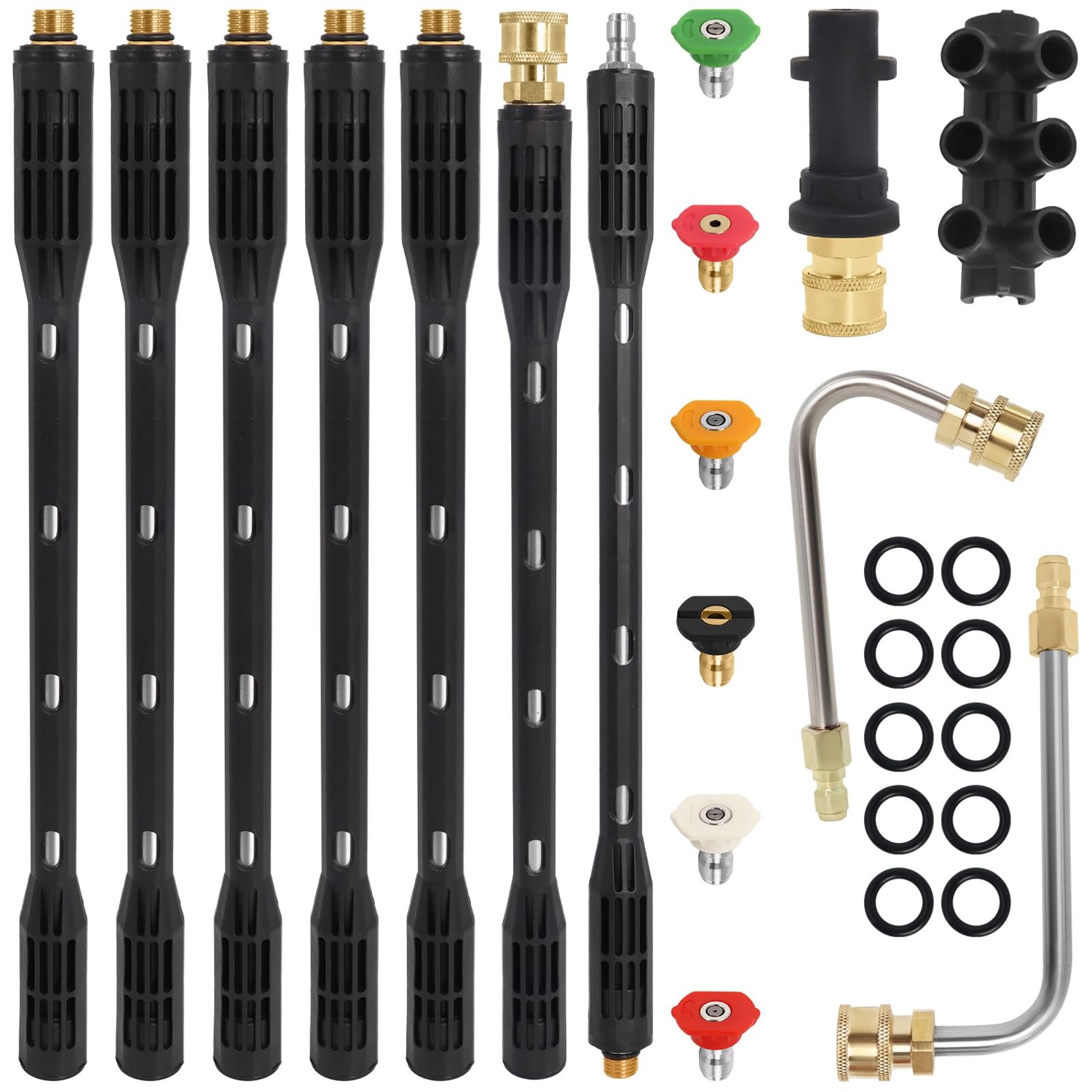 Gekufa 10 Pcs Pressure Washer Extension Wand Set, product photo