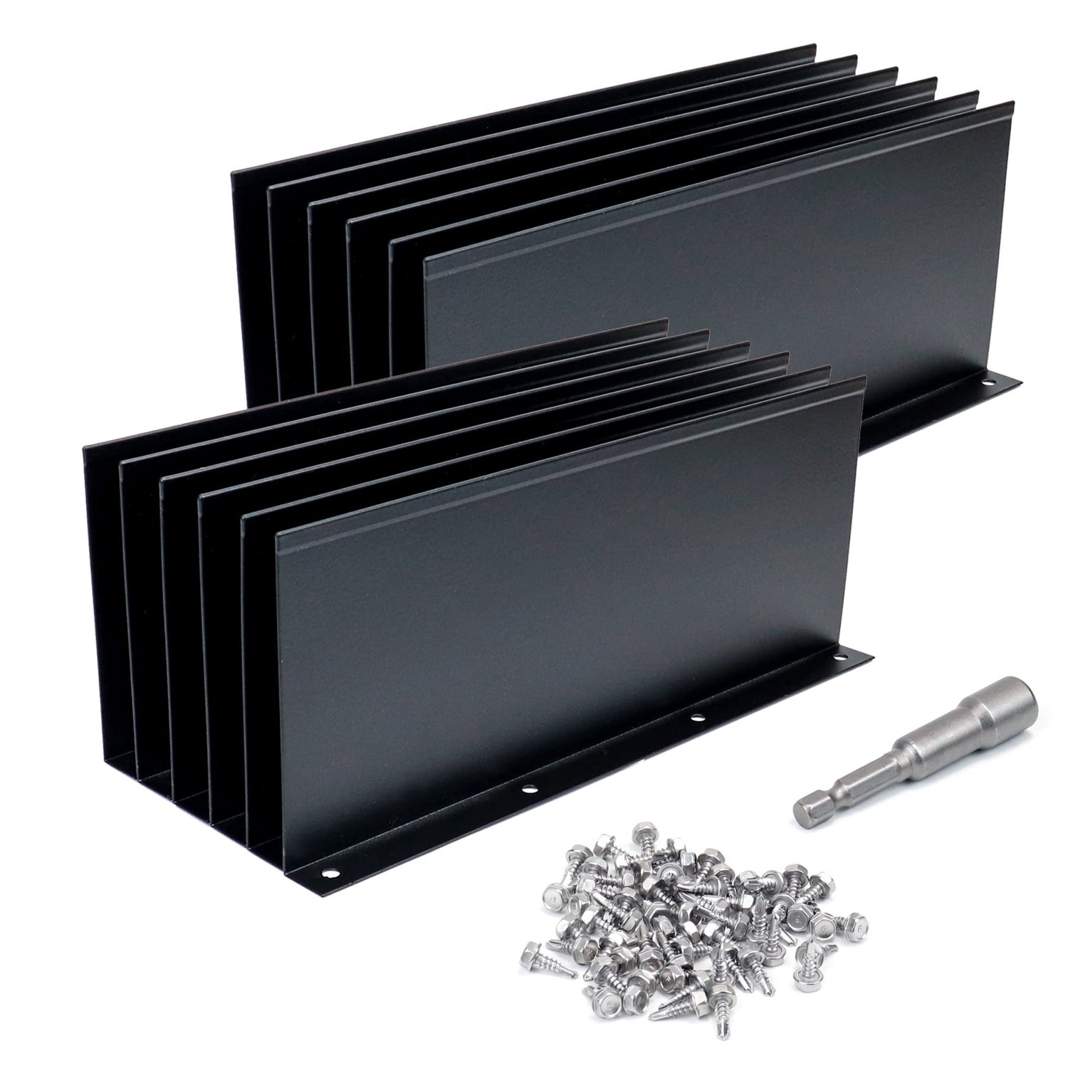 Powrocket 12 Pack Aluminum Gutter Valley Splash Guard, product photo