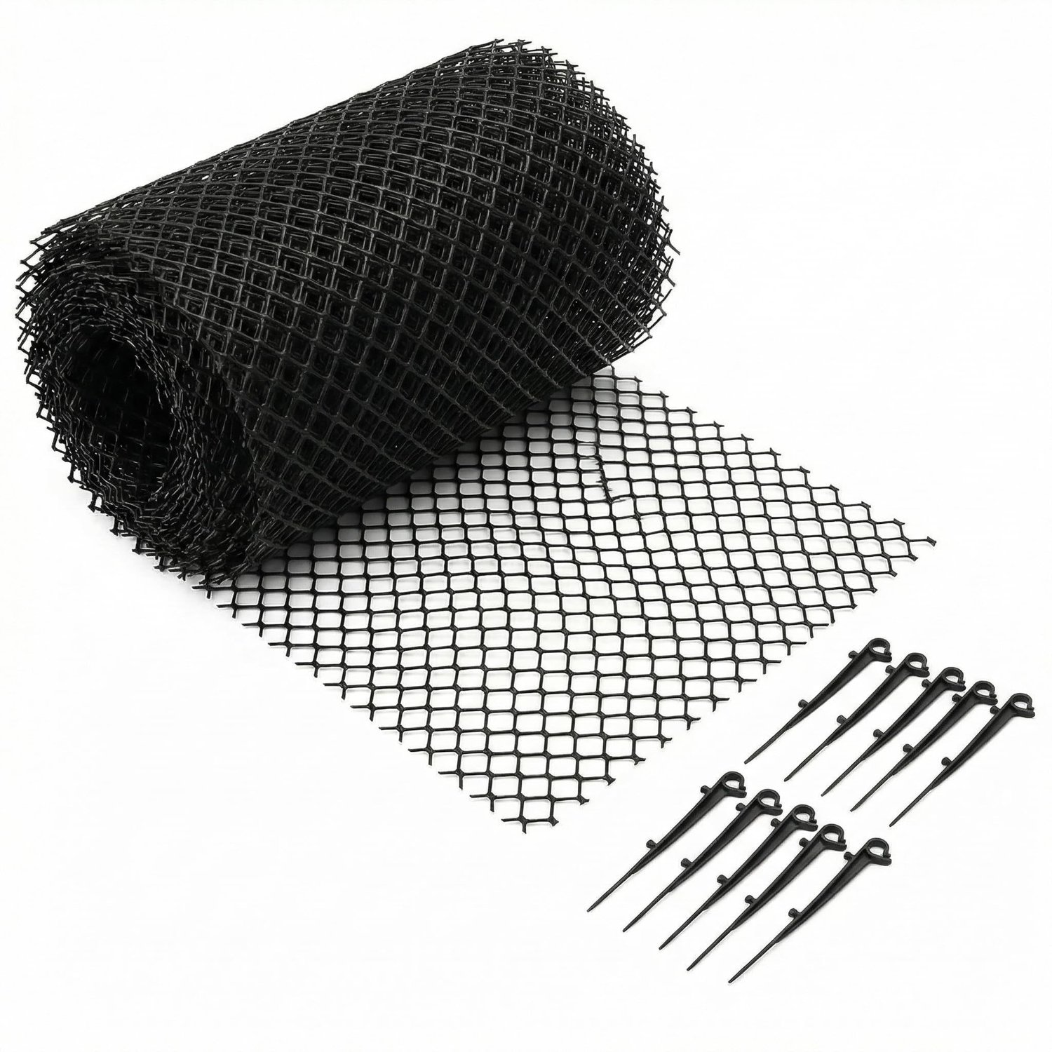 QWORK Plastic Gutter Guard Netting, product photo
