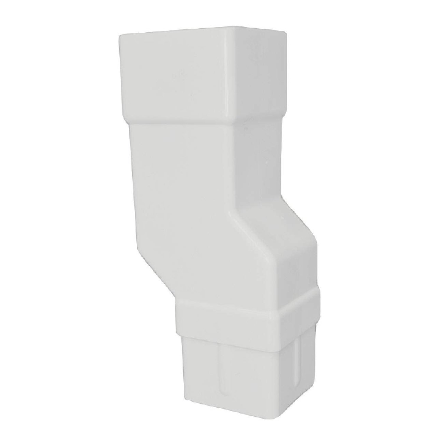 Freeflow White Square Downpipe Offset Mini Bend, product photo