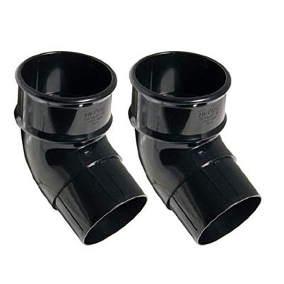 Close-up of a genuine FloPlast gutter downpipe fitting joint