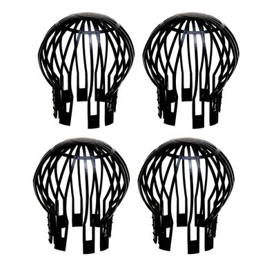 Pack of 4 flexible plastic gutter guards for keeping downpipes clear of leaves and debris
